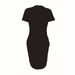 Women's Asymmetrical Hem Pocket Dress - Stylish Front Short Back Long Design, Flowy & Comfortable, Versatile For Casual & Evening Wear_ecoleips.com