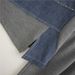 Women's Clothing Design Denim Patchwork Short Sleeved T Shirt With Trousers Two Piece Fashion Suit_ecoleips.com