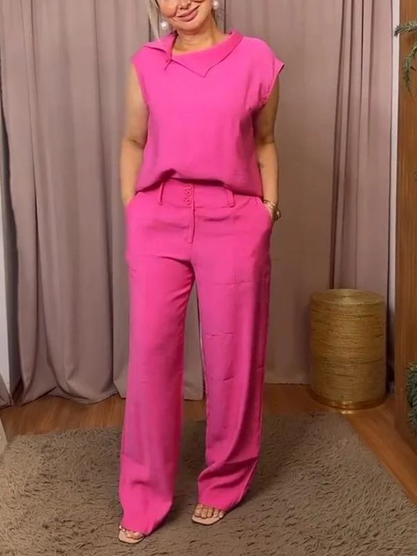 Women's Clothing Hot Products Women's Fashion Casual Loose Sleeveless Large Size Suit Women_ecoleips.com