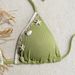 Women's Clothing Swimsuit Women New Shell Bikini Triangle Cup Sexy Halter Neck Strap Lace Up Swimsuit_ecoleips.com