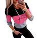 Women's Clothing Tops And Pants Casual Color Matching Hooded Printed Pattern Features Loose Long Sleeved Casual Suit_ecoleips.com