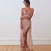 2026 Summer Hot New Women's Fashion Spaghetti Strap Floral Sexy Backless Split Tie Dress Wholesale_ecoleips.com