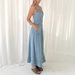 New Denim Mid Length Dress Suspenders Backless Temperament Commuter Long Skirt_ecoleips.com