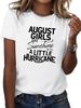 European And American Cross-border Foreign Trade Women's Clothing, Fun Letter Print Round-neck Short-sleeve T-shirt Top_ecoleips.com