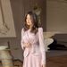Women's Clothing Elegant Irregular Splicing Long Sleeved Dress_ecoleips.com
