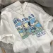 Retro American Women's T-shirt Summer Short Sleeve Chic Top White Trendy Round Neck Printed T-shirt Woman Clothing_ecoleips.com