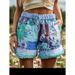 Retro Floral Print Casual Women's Cotton Shorts Bohemian Style Spring/Autumn Regular Fit Independent Site Cross Border_ecoleips.com