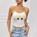 Women's Clothing INS Versatile Printed Short Camisole Trend_ecoleips.com