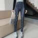 Women's Stretchy Jeggings With Rhinestone Details - Thin High Waist Skinny Pants For Fall, Versatile Black & Colored Denim-Like Leggings_ecoleips.com