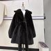 "Luxury Faux Fur Coat – Detachable Hood & Belted Design For Winter Elegance"_ecoleips.com