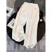 Women's Clothing Sports Casual Suit For Women In Summer Super Hot Design Striped Short Sleeved T Shirt Wide Leg Pants Two Piece Suit_ecoleips.com