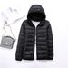 Siyu Clothing Autumn Winter New Lightweight Down Jacket Women's Hooded Thin Large Size Coat_ecoleips.com