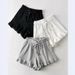 Women's Versatile Casual Lace Waffle Shorts Trendy Ruffled Trim Elastic Waist Summer Sports Pants Hot Pants_ecoleips.com