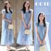 Summer New Korean Fashion Embroidered Small Flutter Sleeve Maternity Dress_ecoleips.com