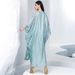 Four Seasons Commuter Bat Shirt Dress Chiffon Diamond Muslim Elegant Robe_ecoleips.com