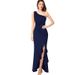 Verve 2025 Summer Black Flared One-Shoulder Evening Women's Slim Fit Long Dress_ecoleips.com