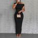 2025 Independent Station New Cross-Border Cute Fashion Water Ripple Asymmetrical Dress In Stock_ecoleips.com