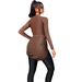 Muslim Swimsuit European Style Long Sleeve Swimsuit Set With Skirt For Women Fashionable Color Block Design With Chest Pad_ecoleips.com