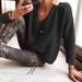 "Women's Oversized V-Neck Drop Shoulder Sweater - Soft Acrylic Blend (XS-XXL, Grey/Black/Pink/Red/Olive/Blue)"_ecoleips.com