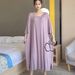 plus Size Extra Long Sleep Dress Women's Thin Short Sleeve Loose Home Clothes Korean Style Round Neck Home Comfortable Sleepwear_ecoleips.com