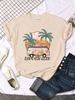 Let's Get Away Vacation Pattern Female T-shirts Fashion Mult_ecoleips.com