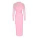 Elegant Patchwork Slit Dress – Slim Fit Sexy Waist Party Evening Gown For Women_ecoleips.com