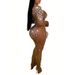 Voya Voya 2026 New European American Long-Sleeve Elegant Rhinestone Dress, Exquisite And Gorgeous,_ecoleips.com