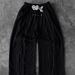 Dark Rock Style Floor Length Trousers for Women European American Casual Fashion Comfortable Versatile Commuting Wholesale_ecoleips.com