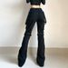 Cross-Border INS Early Summer New Design Ribbon Metal Leg Ring Pocket Straight Flared Jeans For Women 2025_ecoleips.com