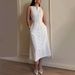 Women's Sleeveless Button Front A-Line Dress High Waist Summer Casual Elegant Wrap Dress Polyester Stretch Comfortable_ecoleips.com