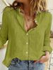 Verve 2025 Spring Summer Pure Women's Casual Long Sleeve Linen Shirt_ecoleips.com