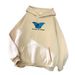 New Autumn And Winter Cartoon Print Loose Long-sleeve Top, Slimming Jacket, Fleece-lined Pullover Hooded Sweatshirt For_ecoleips.com