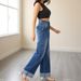 2025 Winter Cross-Border Bestseller Women's High-Waisted Stretch Straight-Leg Jeans With Loose Cuffs_ecoleips.com