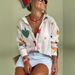 Women's Clothing Long Sleeved Shirt Printed Fashion Cardigan Casual Shirts_ecoleips.com