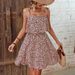 In Stock-92050# Cro-border European And American Foreign Trade Women's Floral Slim-fit V-neck Backle Strap_ecoleips.com