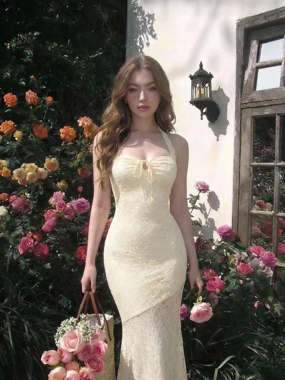 Women's Solid Color Camisole Top And High Waisted Skirt Set With Lace Trim European American Style E Commerce New Style_ecoleips.com