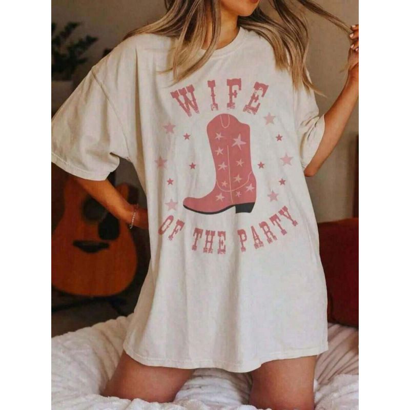 Summer New Arrivals Retro Western Women's Party Top Wife of the Party Style 2026_ecoleips.com