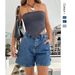 Women's Straight Leg Cargo Jeans - Classic Washed Denim Pants With Utility Pockets Streetwear Casual Trousers_ecoleips.com