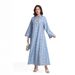 Glamorous Dress – Sparkling Embroidered Abaya For Women – Saudi Arabian Dubai Evening Gown (Sky Blue, Mint Green, Beige, S-XXL)_ecoleips.com