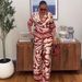 Summer Women's African Style Two Piece Set Printed Shirt And High Waisted Wide Leg Trousers Elegant American Style_ecoleips.com