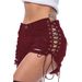 Aria Basics Aria Basics Beggar Ripped Jeans Eyelet Bandage European And American Style Nightclub Sexy Women's Hot Pants_ecoleips.com