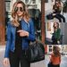 Women's Faux Leather Blazer Jacket, Fashion PU Trench Coat For Autumn Winter, Versatile Slim Fit Office Casual Outerwear_ecoleips.com