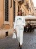 Women's Casual Crew Neck Sweatshirt & Sweatpants Set - Soft Polyester Lounge Wear With Stylish Print - Comfortable Matching Outfit_ecoleips.com