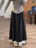 New Korean Style Lazy Lace Trim Wide-Leg Women, High-Waisted, Draped, Slimming, Casual Skirt Pants For Autumn And_ecoleips.com