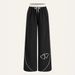 Women's Heart Patterned Wide Leg Pants Comfortable Casual Loose Fit Spring/Autumn Polyester Fresh Sweet Print 9016_ecoleips.com