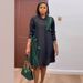 Plus Size Pleated Dress Autumn Wear Lapel Print Loose Slim Single-Breasted Cardigan For Women New Style_ecoleips.com