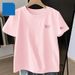 Pure Cotton Apricot Loose Short-sleeved Women's T-shirt Summer 2026 New Women's Pure Cotton Small Top Bottoming Shirt_ecoleips.com