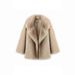 Elegant White Faux Fur Coat For Women - Short Lapel Collar Winter Jacket, French-Inspired Fluffy Outerwear, Lightweight Warm Cropped Coat_ecoleips.com