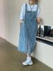 K Cowboy Shoulder Strap Skirt, Female Design Sense, Niche Temperament, Loose Strap Skirt, Slimming Casual Dress_ecoleips.com