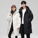 Men's And Women's Mid-Length Hooded down Jacket Two-Way Outdoor Workwear Sportswear High Quality National Standard_ecoleips.com